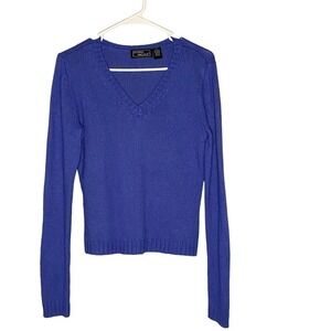 DONNA Nicole Angora Blend V Neck Sweater Size M